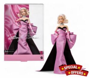 Barbie Marilyn Monroe Signature Collectible Doll                                                          Wearing Pink Dress Including Oversized Bow