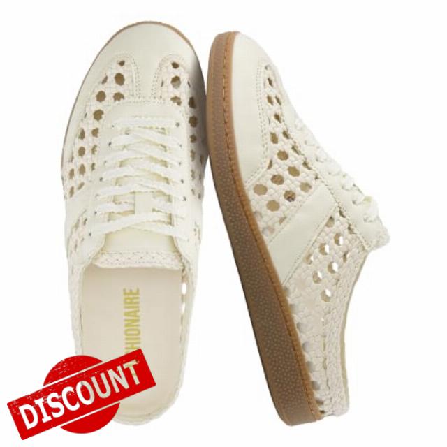 CUSHIONAIRE Buffy Woven Slip On Backless Sneaker Mules for Women                                                          Casual Shoes