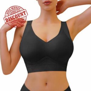 Soft Intention Wireless Jelly Bra Plus Size Back Fat Smoothing T-Shirt Bra Full Coverage Seamless Corsets Bra for Wome
