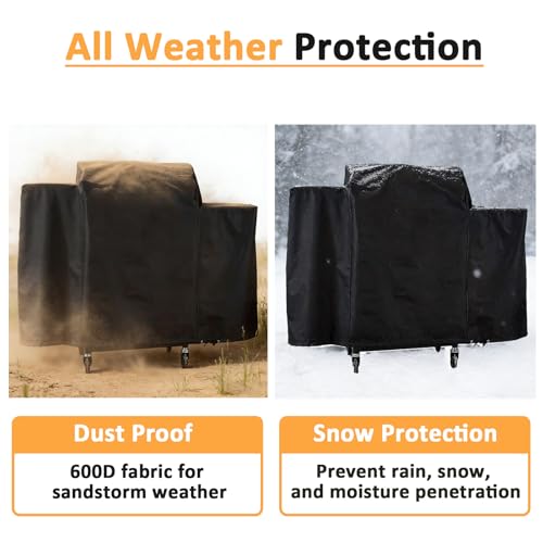 600D Heavy Duty Waterproof Fade Resistant Grill Cover for Pitboss