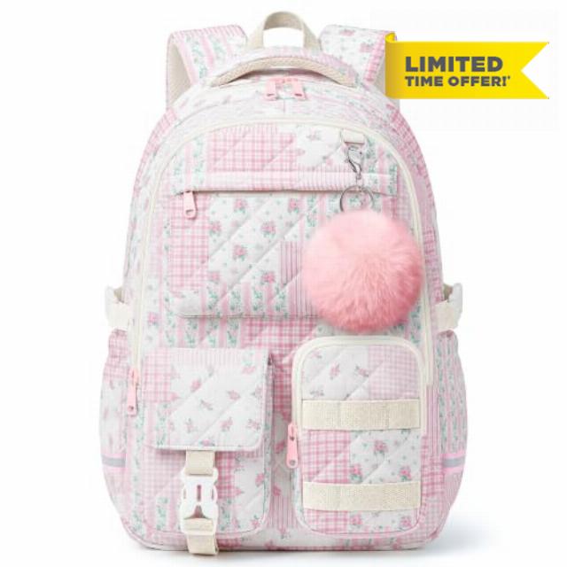 Quilted Backpack for Teen Girls