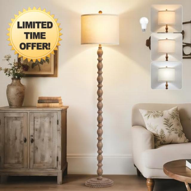 Luvkczc Farmhouse Floor Lamps for Living Room