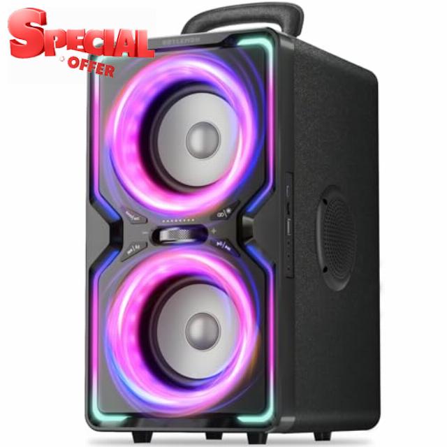 Hotlemon Large Bluetooth Speaker: 240W Peak Powerful Loud Sound with Deep Bass