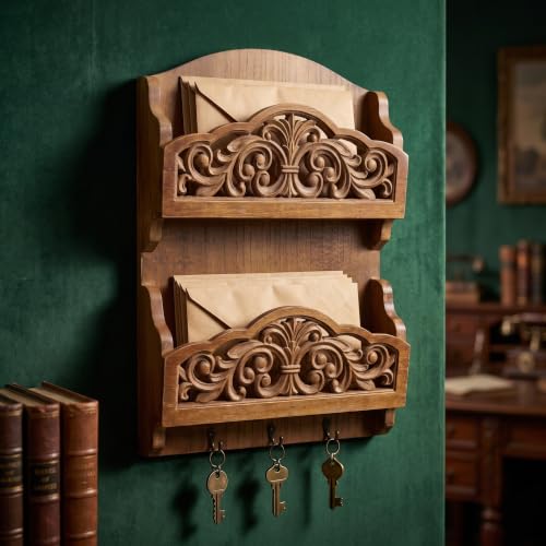 Wall Mail Organizer for Mudroom Foyer Entryway Letters