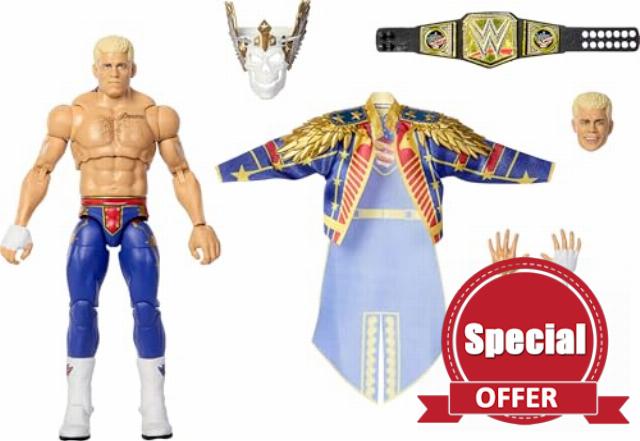 Mattel WWE Ultimate Edition Cody Rhodes Action Figure & Accessories                                                          SummerSlam Cody Rhodes 6-inch Collectible Set