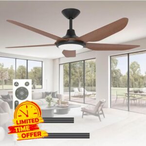 52 Inch Large Outdoor Ceiling Fans with Lights