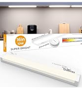 Tonlesm LED Under Cabinet Lighting Hardwired Or Plug in,12 Inch 8W 800LM Super Bright,Dimmable wi...
