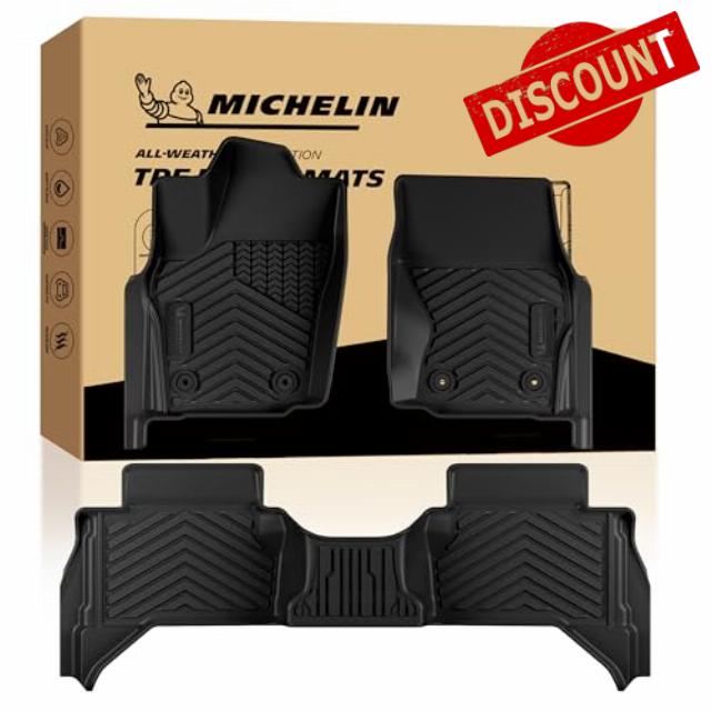 Michelin Vehicle Mats for 2024-2026 Toyota Tacoma Gas Double Cab Auto Trans | 3 Piece