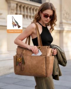 Vintage Work Teacher Bag with Clutch                                                          Large Cup Holder
