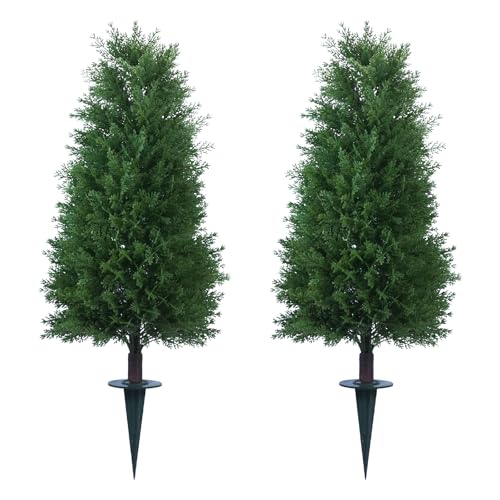 2 Pack UV Resistant Artificial Shrubs