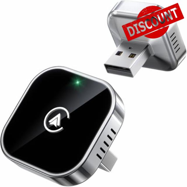 Teeran 2 in 1 Wireless CarPlay and Android Auto Adapter