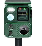 2-Pack Ultrasonic Animal Repeller, Solar Animal Repeller, Outdoor Animal Deterrent Devices, Motio...