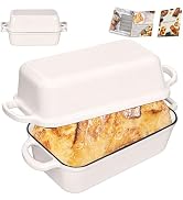 GRMImosa 2 in 1 Cast Iron Bread Loaf Pan with Lid, Loaf Pans for Baking Bread 9x5 Inch, Even Heat...