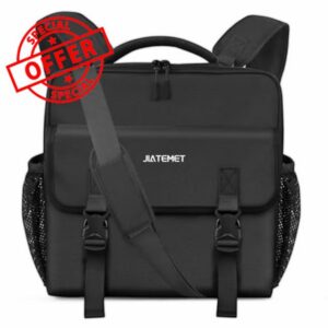 3 Ring Zipper Binder Bag for 700+ Sheets Capacity Detachable Backpack Straps & Shoulder 14 Inch Laptop for and Office（Black