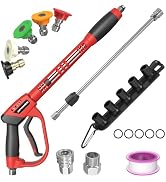 APOWER Foam Cannon Dual Connector for Pressure Washer, Double Tip Attachment for Soap Cannon, Pre...