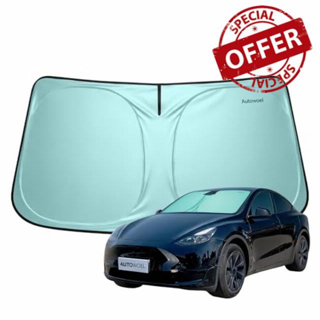 Windshield Sun Shade for Model Y/Juniper and Model 3/Highland