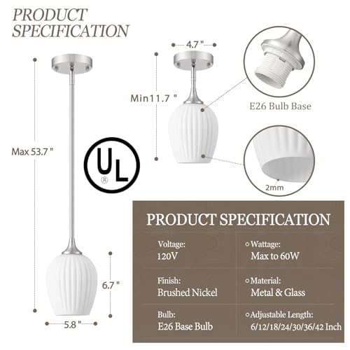 Mini Hanging Lighting for Kitchen Island Sink Bathroom Dining Room