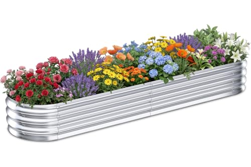 8x4x1ft Metal Heavy Duty Planter Boxes for Gardening