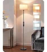 EDISHINE Modern Floor Lamps for Living Room, 64.7" Minimalist Standing Lamp with 3 Color Temperat...