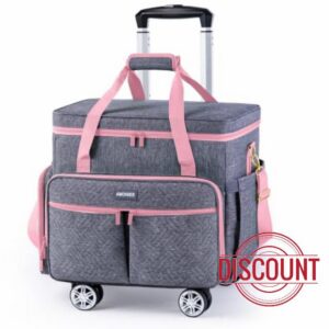 AMOIGEE Rolling Teacher Bag with Wheels