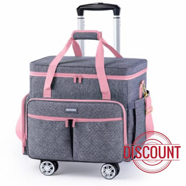 AMOIGEE Rolling Teacher Bag with Wheels