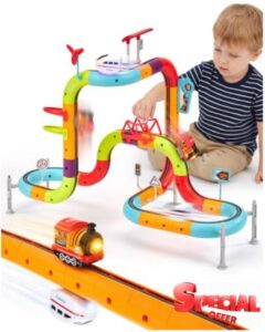 hahaland Electric Train Set for Kids Ages 4-8