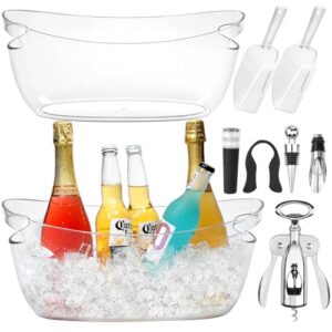 5.5L Ice Bucket with Scoops and Metal Wine Bottle Opener