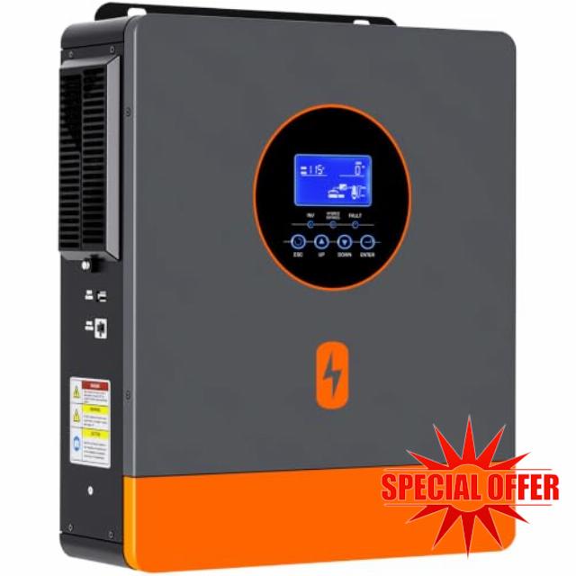 PowMr 6500W Solar Inverter 48V to 120/240VAC Split Phase for Home Backup                                                          6500W Hybrid Inverter 48V