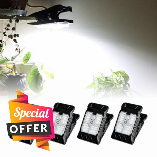 4 Pcs Solar Clip Light with Motion Sensor