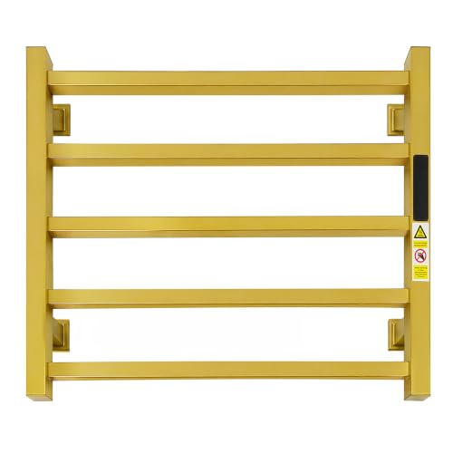Wall Mounted Electric Heated Towel Rack with Timer & Fahrenheit Temperature Control