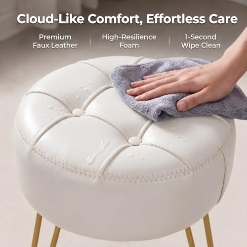 Living Room Round Ottoman Foot Rest