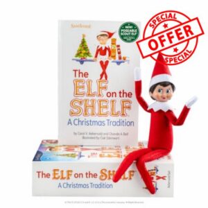 The Elf on the Shelf Box Set - Poseable Girl Scout Elf with Blue Eyes | Official Elf doll with bendable arms & legs