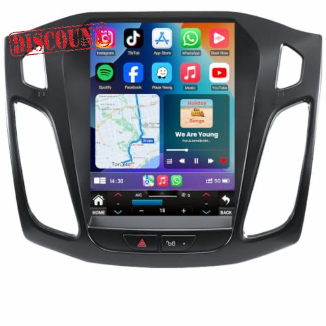 5G WiFi Car Radio for Ford Focus 2012-2018: 10.4" HD Touchscreen Head Unit Stereo