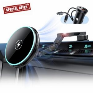 15W Wireless Charger Magnetic Phone Mount for Ford Bronco 2021-2026 2/4 Door