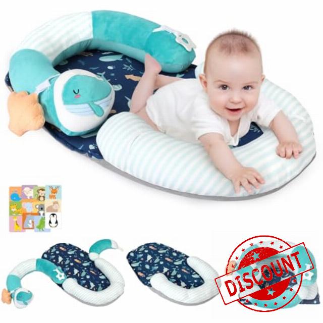 4 in 1 Tummy Time Mat with Educational Cards