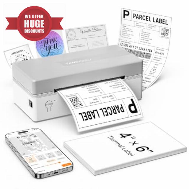 TENSPEED Bluetooth Thermal Shipping Label Printer