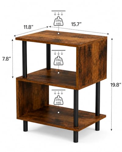 44 lb Capacity on Each Tier and Leveling Feet for Bedroom