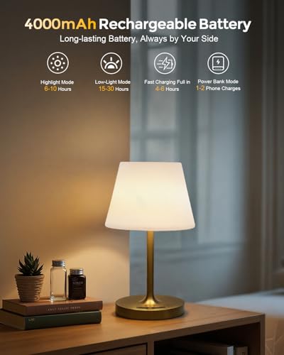 Portable LED Bedside Lamp for Bedroom