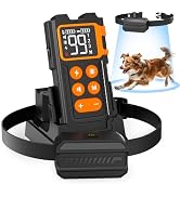 GLNHUR Wireless Dog Fence with Collar, Wireless Dog Fence System,Electric Dog Training Collar wit...
