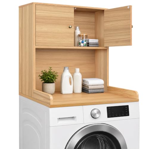 2-Tier Laundry Countertop with Shelf                                                          Washer and Dryer Topper with Edge