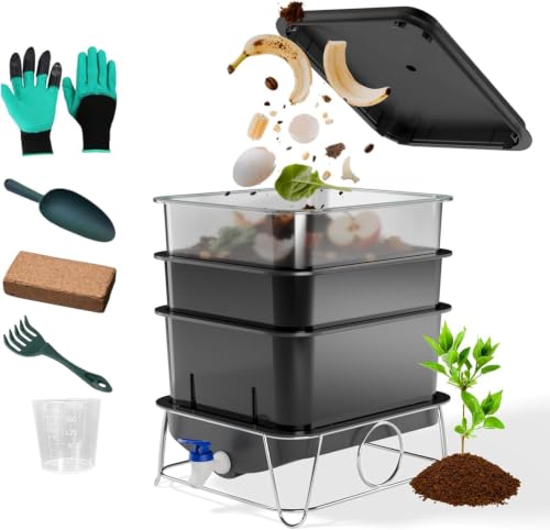Indoor Worm Compost Bin for Kitchen Food Waste