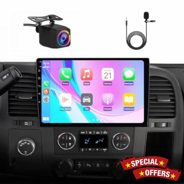 Car Radio for Chevy Silverado 2007-2013 Tahoe GMC Sierra Yukon with CarPlay | Wireless CarPlay