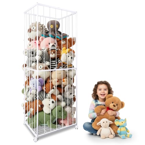 Metal Tube Extra Large Toy Storage Organizer with Brake Wheels