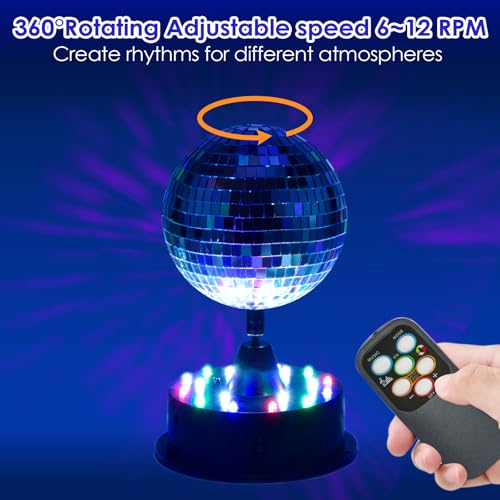 Wedding Birthday DJ Party Decor Upgrade (5" Disco Ball with Motor 2026)