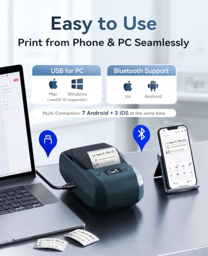 Blue Long-lasting Labels for Small Business