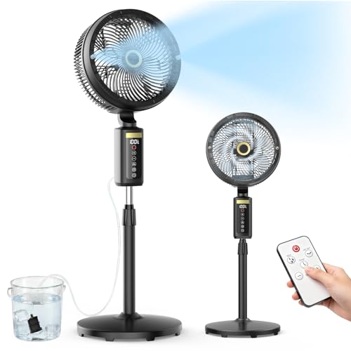 30000mAh 12-Inch Outside Water Cooling Mister Fan for Patios Bedroom