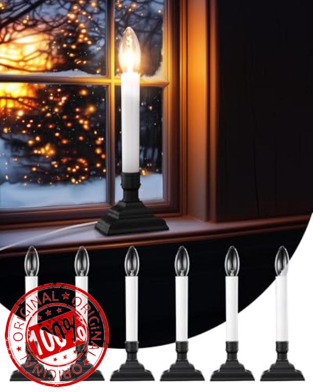 SURAIELEC 6 Pack Plug-in Window Candles