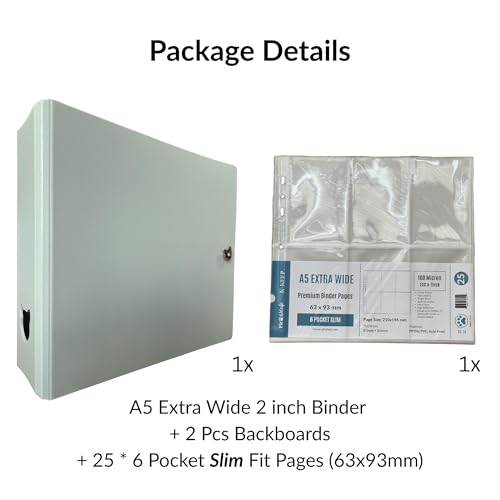Large Capacity Kpop Photocard Binder with 2 Backboards and 25 Single Sided A5 Extra Wide 6 Pocket Pages (Ice Green)