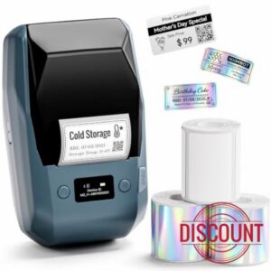 NIIMBOT M2 Label Maker with Tape 3 Rolls，2inch Thermal Transfer Label Maker                                                          300DPI Bluetooth Label Printer for Phone & PC