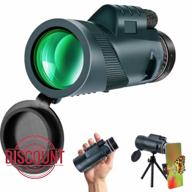 80×100 monocular Telescope with high Magnification and high Definition                                                          Equipped with a phone adapter